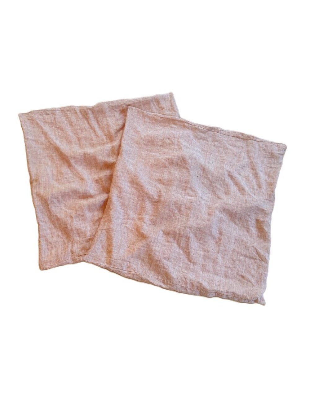 West Elm 100% Linen Red White 26" X 26" Decorative Pillow Cover Case Throw